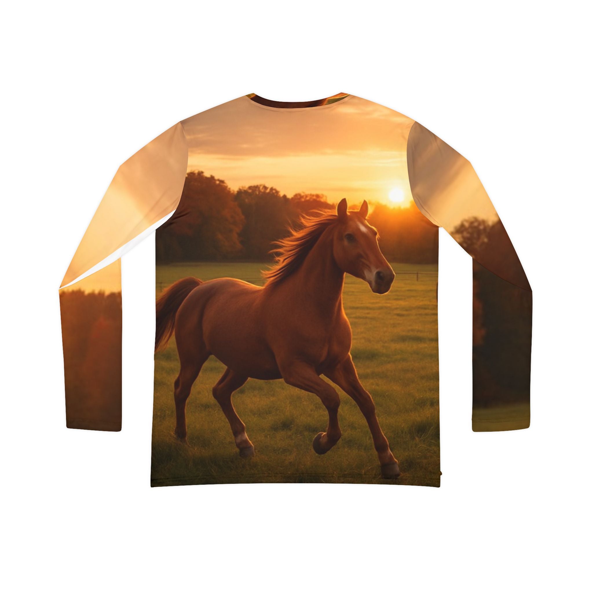 Women's Long Sleeve Horse V-neck Shirt
